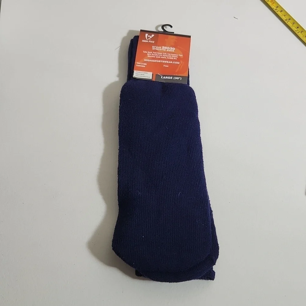 High Five Navy Blue Athletic socks size Large 30
